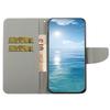 For iPhone 15 Pattern Printing Flip Wallet Case PU Leather Stand Phone Cover with Strap