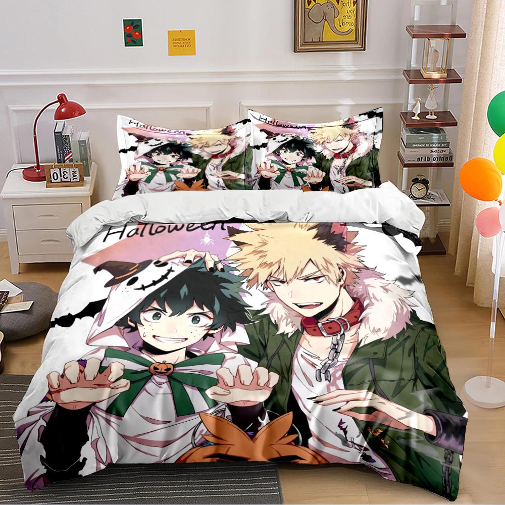 Anime Halloween-Themed Bedding Set Bedding set (1 duvet cover, 2 pillowcases, duvet not included) 135x200cm