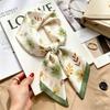 Women's spring and autumn silk scarf temperament versatile thin Internet celebrity Korean version light luxury fashion scarf high-end design small squ