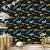 Colorful Dinosaurs Wallpaper for Living Room and Bedroom 50x1000