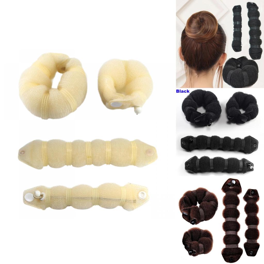 New Popular Nylon Hair Bun Maker Stylish Non-damaging Bun Twist Hair Accessory