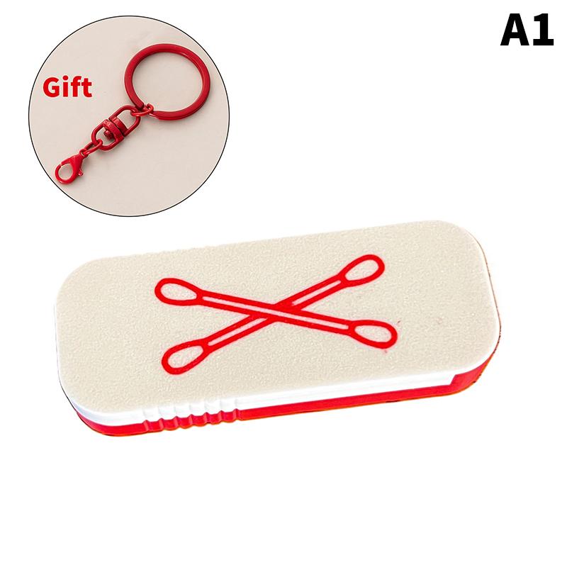 Mini Sliding Cotton Swab Storage Box With Keychain Portable Swab Case For Travel And Daily Use Dust-Proof Keeps Clean!
