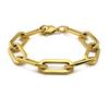 Gold Color Big Carabiner Lock Clasp Bracelet for Women Handmade Statement Necklace Set Chain Link Charm Femme Jewelry