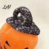 Halloween Party Scene Layout Pumpkin Plush Toy Cute Wizard Hat Stuffed Animal Pillow for Theme Room Ornament Sofa Bed Spooky Home Decor And Holiday