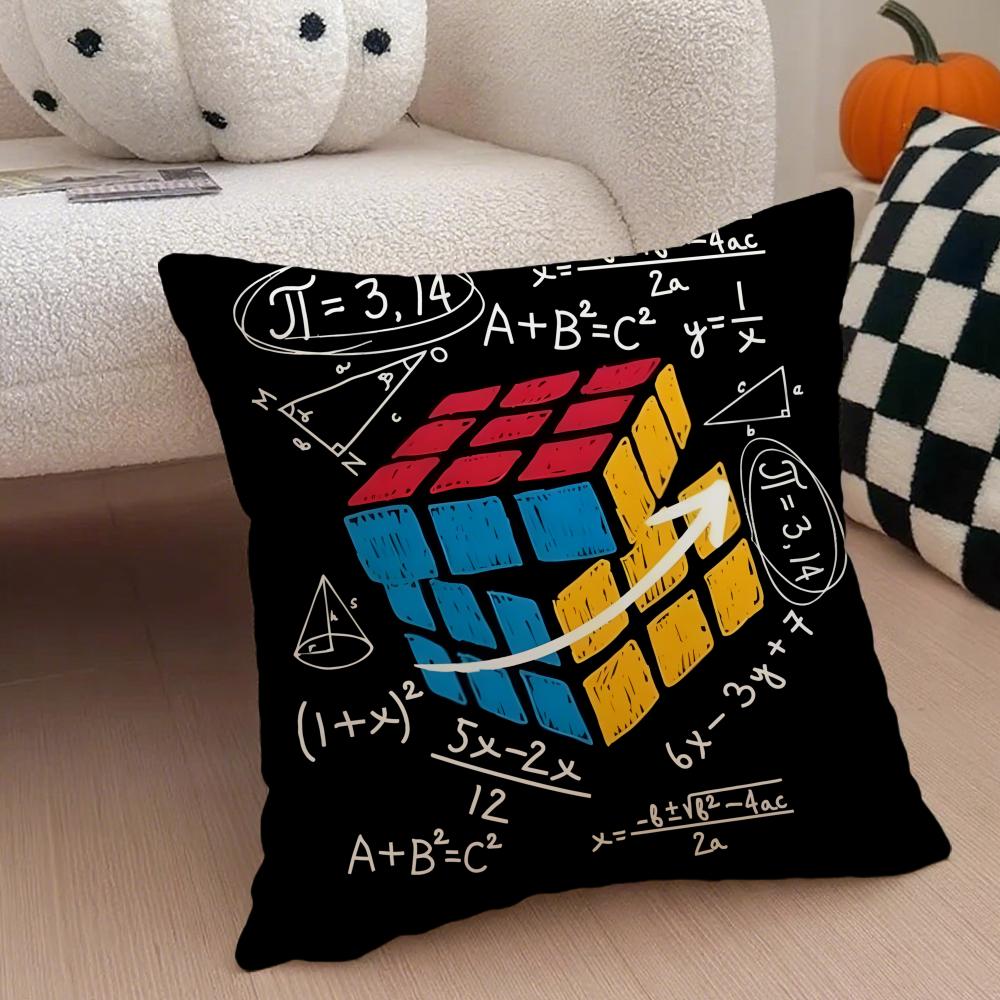 Universal International Day Of Mathematics Cushion Cover Throw Pillow Cover Hidden Button Durable Polyester Chair Cushion