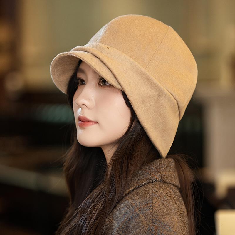 

Осенне-зимние шляпы, женские ретро универсальные береты, большой обхват головы, чтобы подчеркнуть лицо, маленький головной убор, защита ушей и теплая шапка One Size
