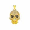 New Hot Selling Alloy Skull Full Rhinestone Pendant, Retro Personality Unisex Fashion Twist Chain Jewelry