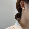 1 Pair Fashion Women Exquisite Pearl Round Stud Earrings for Women Crystal Jewelry