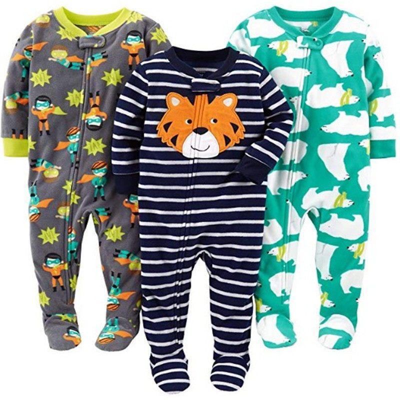 Kids Polar Fleece Romper with Feet Spring & Fall Winter Romper