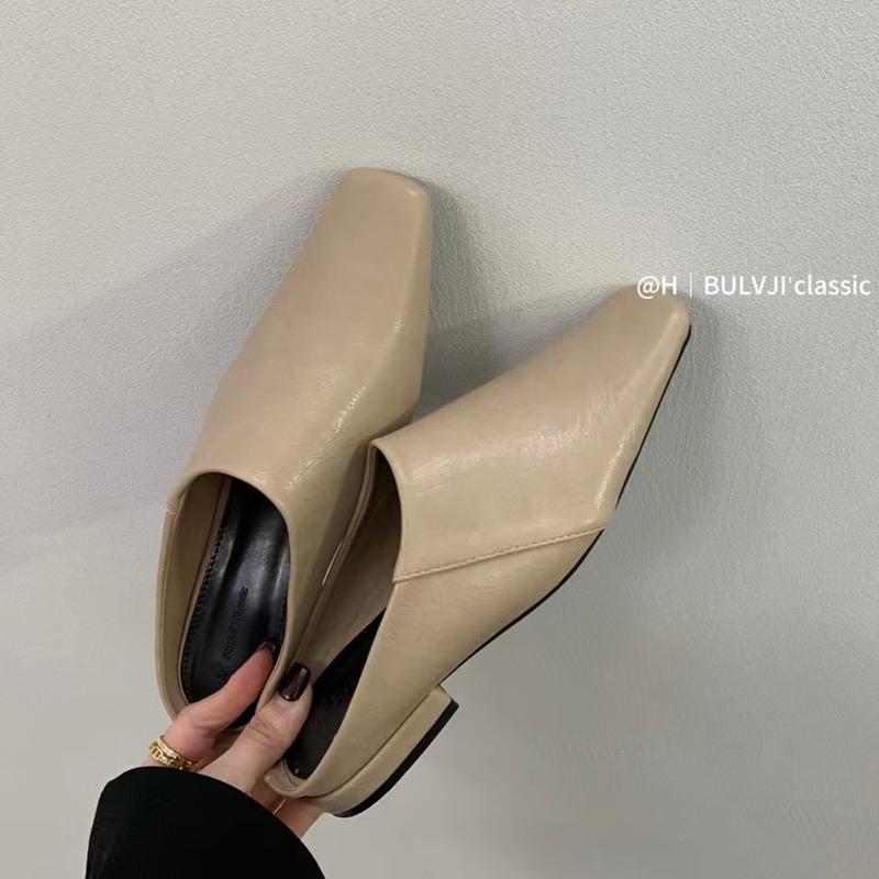 Fashion SUOJIALUN 2025 Summer New Brand Women Slipper Fashion Square Toe Slip On Ladies Elegant Mules Shoes Soft Flat Heel Casual Slides