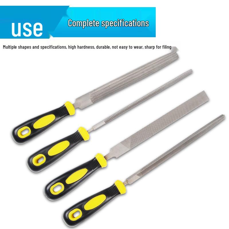 High Carbon Steel File Set: Triangle, Flat, Semi-circular Files for Woodworking and Metal Grinding