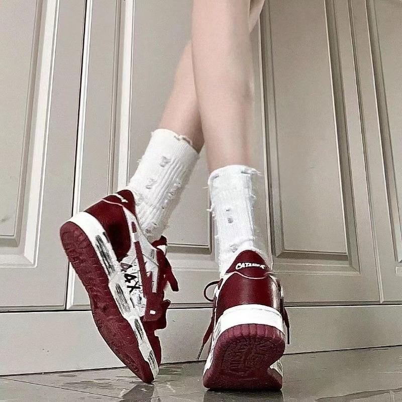 Zhao Ruth's Original Niche Graffiti Retro Board Shoes Flat Couple Casual Sports Shoes Children