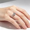 Pear-Shaped D Color 1.5 Carat Moissanite Ring in S925 Sterling Silver for Women