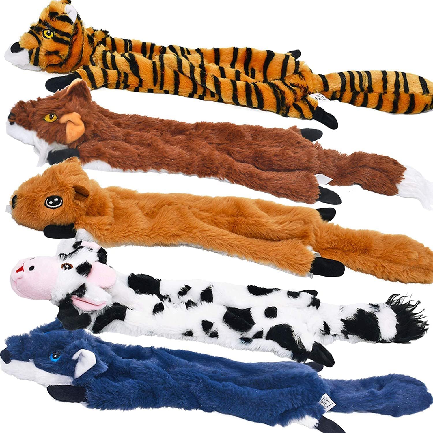 

SHARLOVY Dog Toys, 5 Bags, Wrinkle-Free Pet Toys, Stuffed Animal Dog Plush Toys for Medium and Small Dogs, Rattle Toys