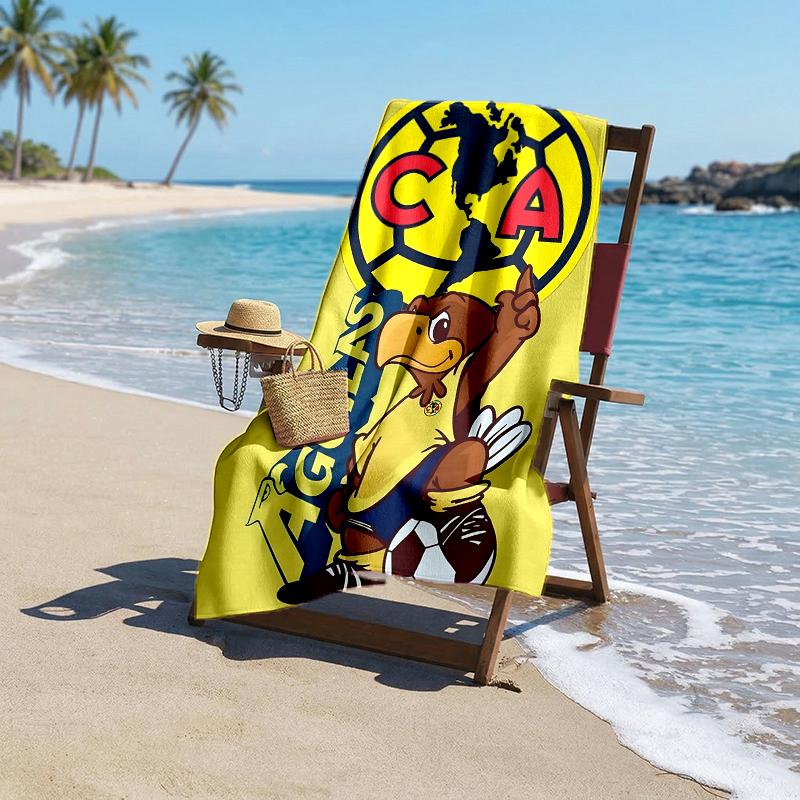 Club Amrica Fashion Beach Towel: Ideal for Summer Adventures Soft, Absorbent and Quick Drying Suitable for Swimming and Bathing