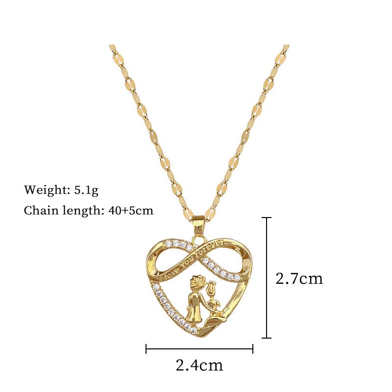 Butterfly Heavy Industry Necklace Women'S Copper Micro-Inlaid Real Gold Electroplating Delicate Clavicle Chain Neck Chain