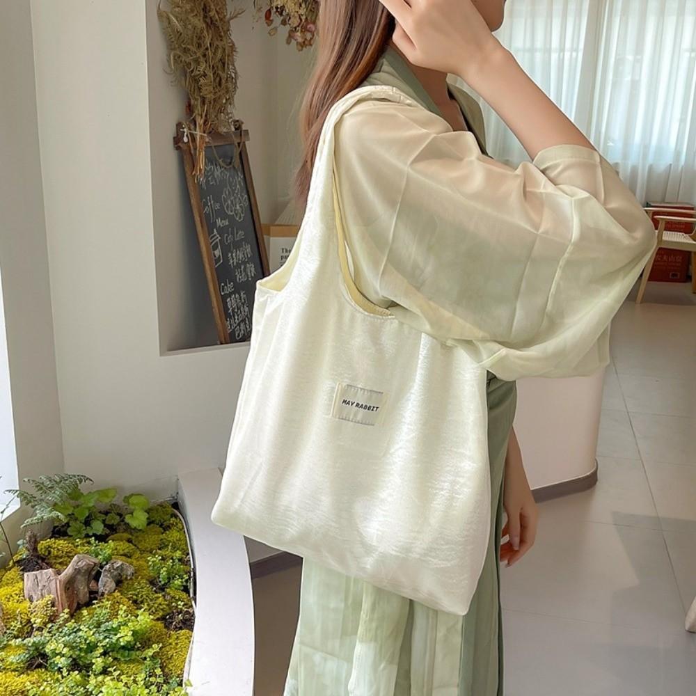 Elegant Simple Shoulder Bag Luxury Underarm Shopping Bag Fashion Design Satin Silk Tote Bag  Girls