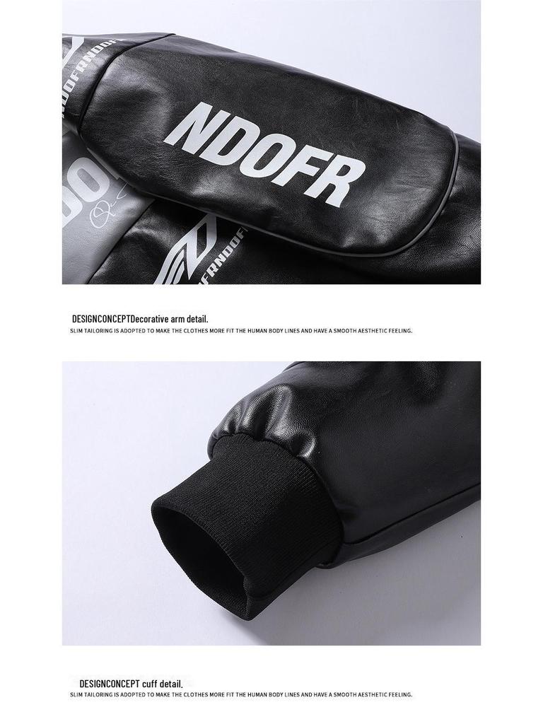 Chaqueta de Cuero de Carreras para Hombre 2025 con Estilo de Color de Contraste: Abrigo estilo Hong Kong