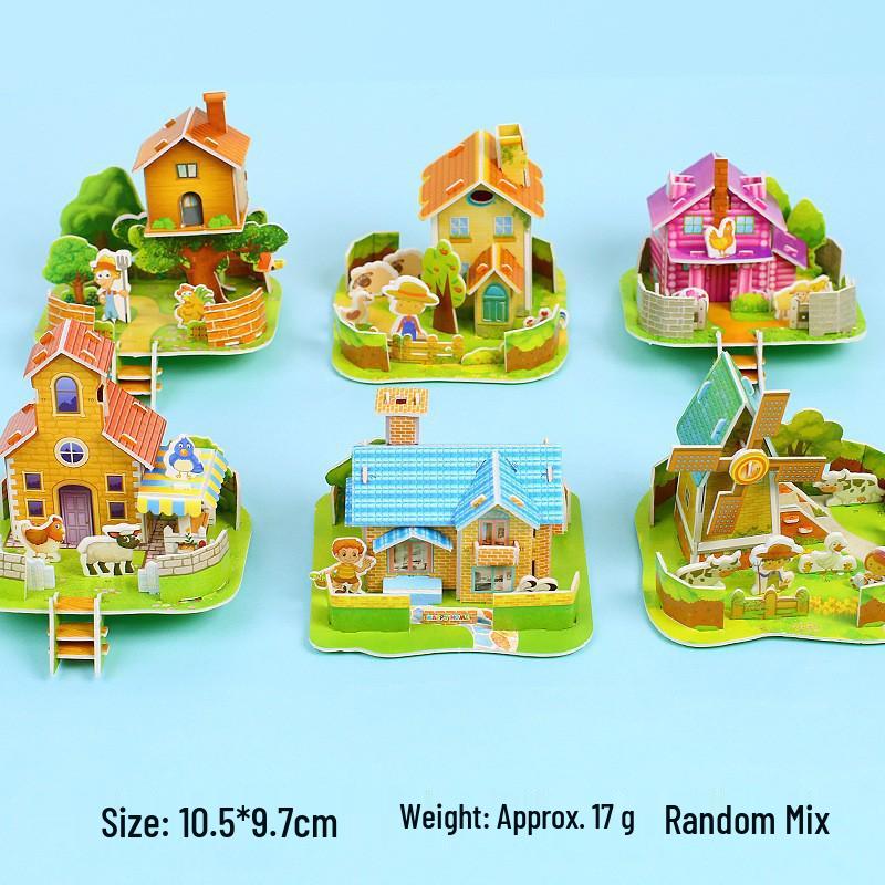 3D Stereoscopic DIY Jigsaw Puzzle for Kids - Educational Building Model Toy