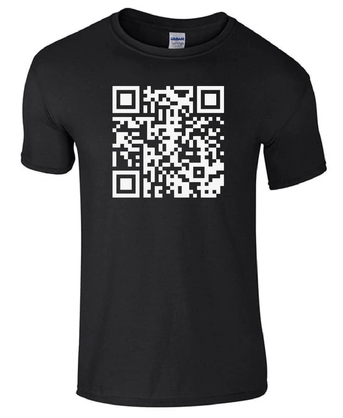 Rick Roll QR Code Rick Astley Gift unisex kids/adults Top T-shirt 4XL