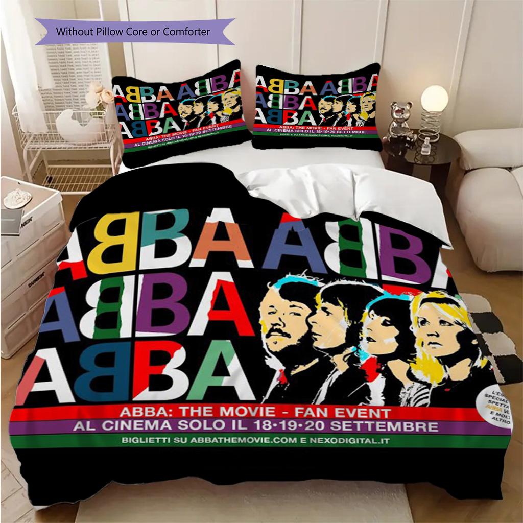 Abba Classic Album Collection Bedding (1 * duvet cover + 2 * pillowcase, without core) 2D Flat Christmas birthday gift Soft and comfortable