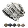 Casual Thin Bonnet Letter Print Beanie Wasteland Style Streetwear Vintage Beanie Loose Style Pullover Hat Unisex Wear