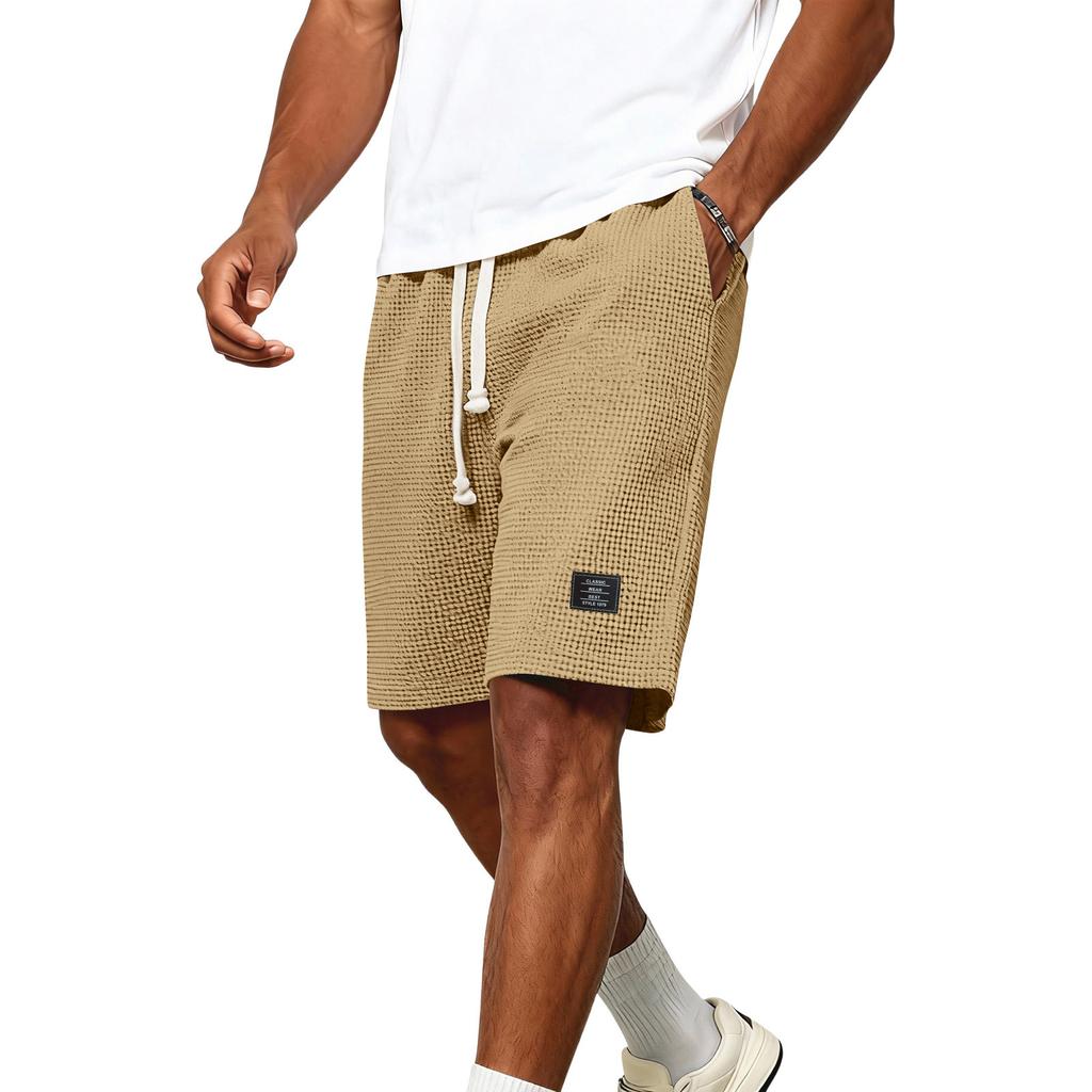 Herren Sommer Kordelzug Gerade Beine Shorts Lässig Locker Sportshorts