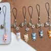 Practical Handmade Beadwork Cats Hanging Ornament Versatile Phone Charm Portable for Styles Upgrades Daily Use