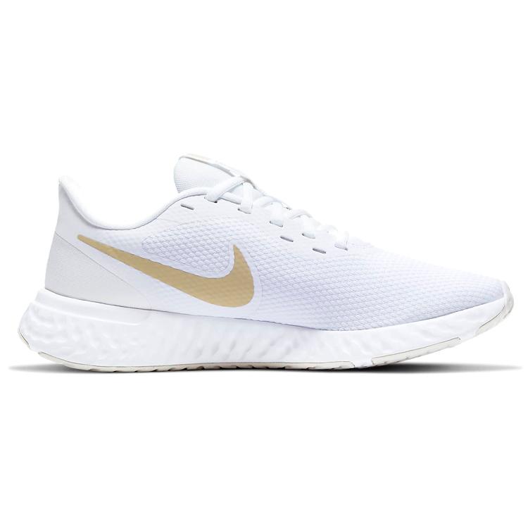 Nike Revolution 5 White/Gold Women's