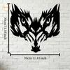 Ferocious 2D Flat Wolf Metal Wall Art, Iron Sculpture for Home & Office Decor, Christmas Gift