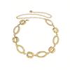 European and American Waist Chain Women's Elliptical Geometric Simple Fashion Design Sense, Metal Belt Accessories High-end Sense