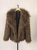 Winter Faux Fur Imitation Tan Lammfell Kurzer Mantel