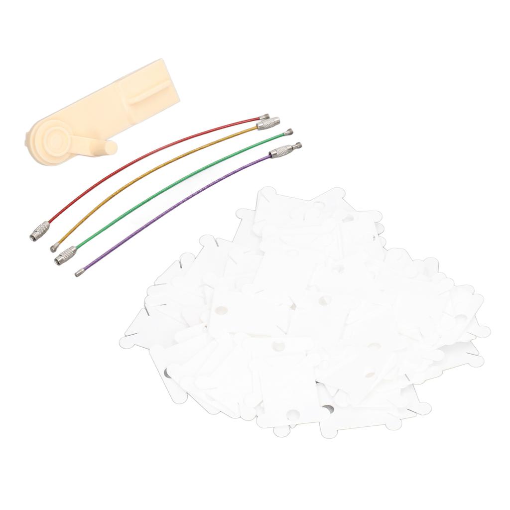 100pcs Plastic Floss Bobbins with Manual Bobbin Winder DIY Crafts Easy Storage Embroidery Bobbins for Needlework Sewing
