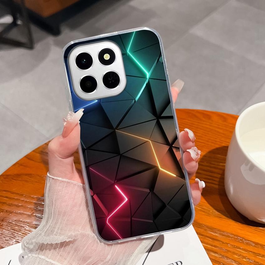 New Case For Huawei 400 Pro Honor X7a X8c X6c X8a Phone Bags Brilliant Starry Sky Pattern Transparent Soft Silicone Dustproof Shell For Huawei Housing
