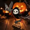 Cool Personalized Desk Accessories Halloween Sickle And Skull Ornament, 3D Printed Crow Desktop Decoration, Charming Atmosphere Decor Funny