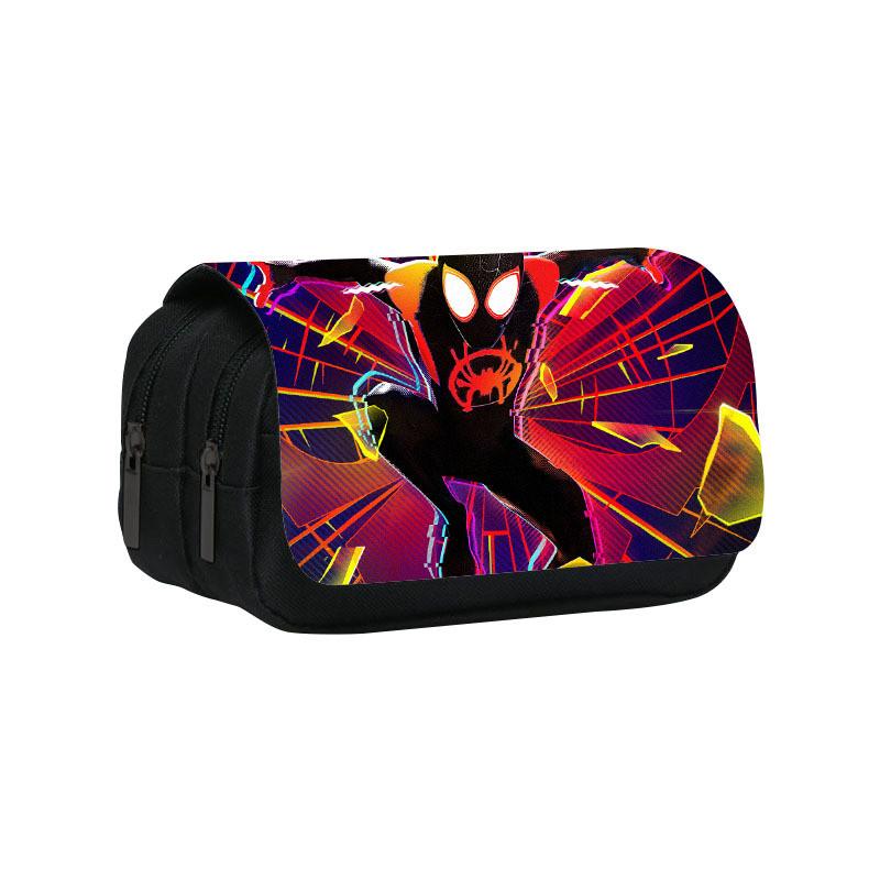 Spiderman Student Pencil Case With Double Layer Storage For School Use