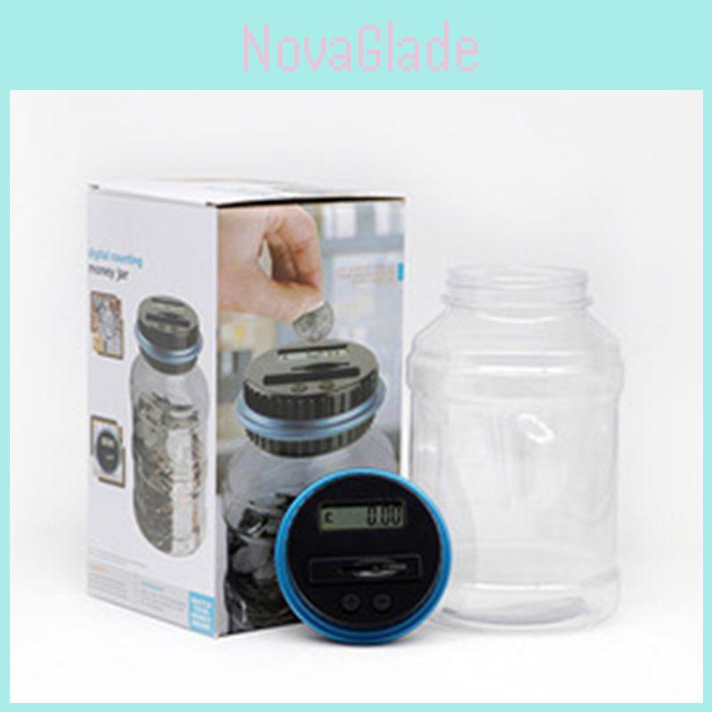 Electronic Digital Coin Counter Jar With Lcd Display For Effortless Savings Tracking