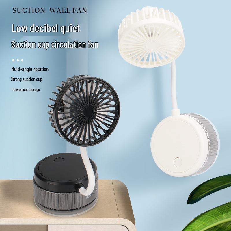 

Silent Portable USB Mini Fan with Suction Cup - Ideal for Office, Dorm, or Outdoor Use Color Box Packaging + USB Charging Cable