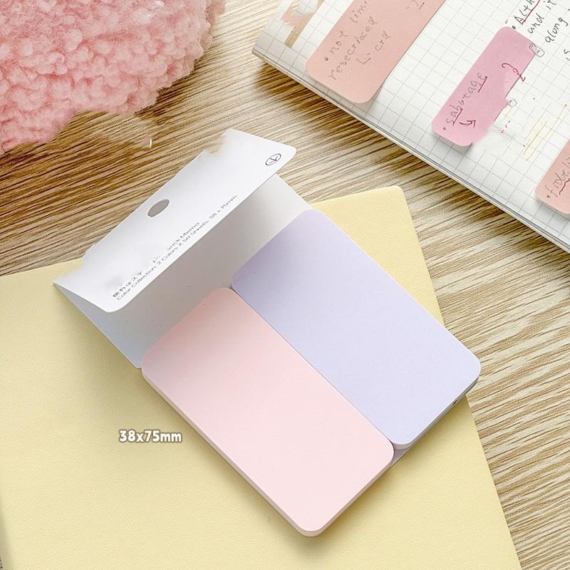 50-100Sheet Simplicity Sticky Note Solid Color Mini Notepad Creative Study Memo Pad for Kid Lovely Stationery Adhesive Index Note