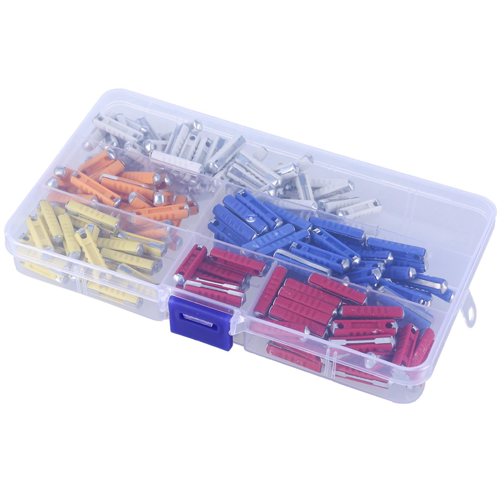 

200Pcs Torpedo Shaped Fuses Set Automotive Fuse 5A 8A 10A 16A 25A Car Fuse for Protect Automotive Circuits Enduring