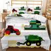Engineering Car Duvet Cover Construction Vehicle Bedding Set Boys Excavator Dump Truck Cement Mixer Roller Polyester Qulit Cover