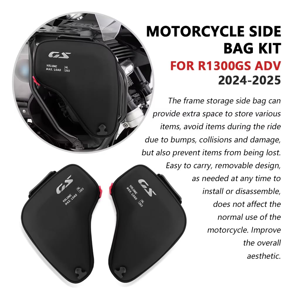 FOR R1300GS Adventure Adventure R1300 GS ADV 2024 2025 Motorcycle Left and Right Radiator Cover Fairing Waterproof Tool Bag