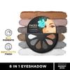 FACESCANADA 6 In 1 Eyeshadow Palette - Smokey Diva 03, 6g | Olive Butter & Macadamia Oil | Vibrant Colors | Highly Pigmented | Easily Blendable