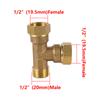 1/2" Außengewinde/Innengewinde Sechskant Messing Verbinder 304 Edelstahl T-Stück Winkel Gerade Adapter Gartenbewässerung Wasserhahn Kupplung