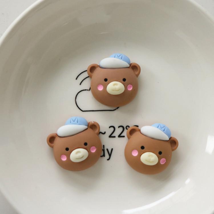 10 Pcs New Lovely Cartoon Macaron Bear Collection Flat Back Resin Scrapbooking Diy Jewelry Craft Decoration Accessorie A124