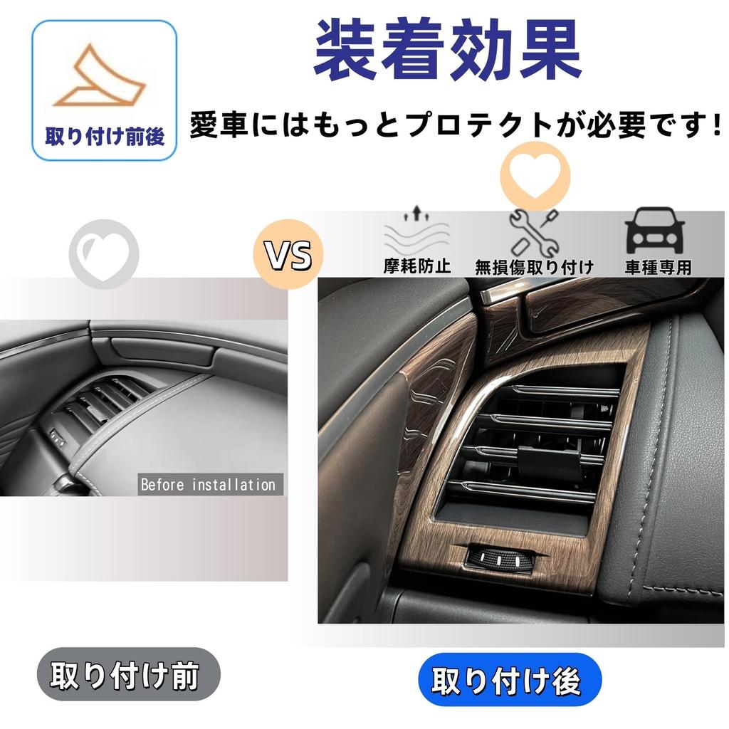 Glealcco Compatible with New Alphard/Vellfire 40 Series Accessories Side Air