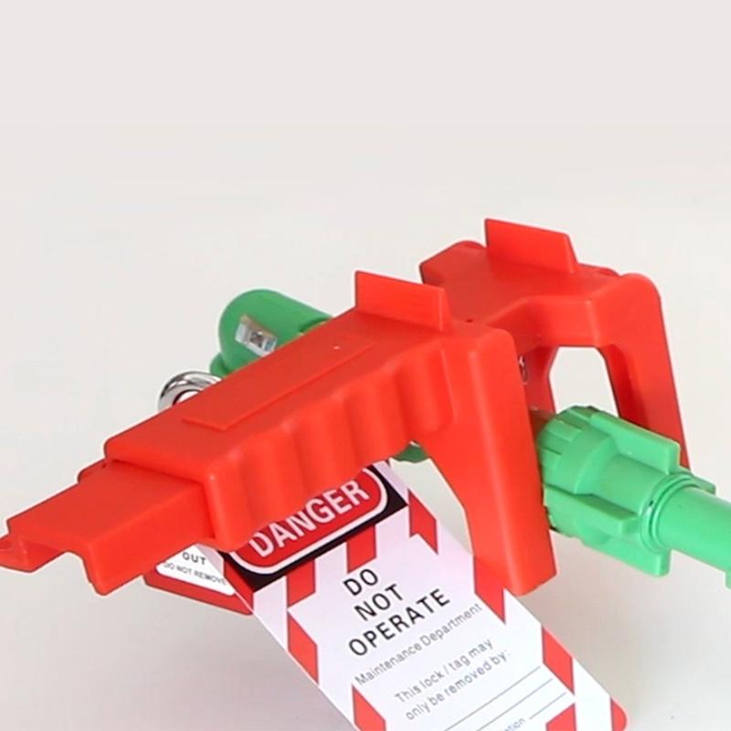 Adjustable Valves Lock Out Set Accessory with 1/2Inch to 4.25Inch Pipe Size Sturdy Plastic Construction 2Pcs Set