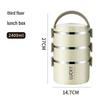 Large Capacity Double-Layer Stainless Steel Insulated Portable Lunch Box for Office Workers & Students.