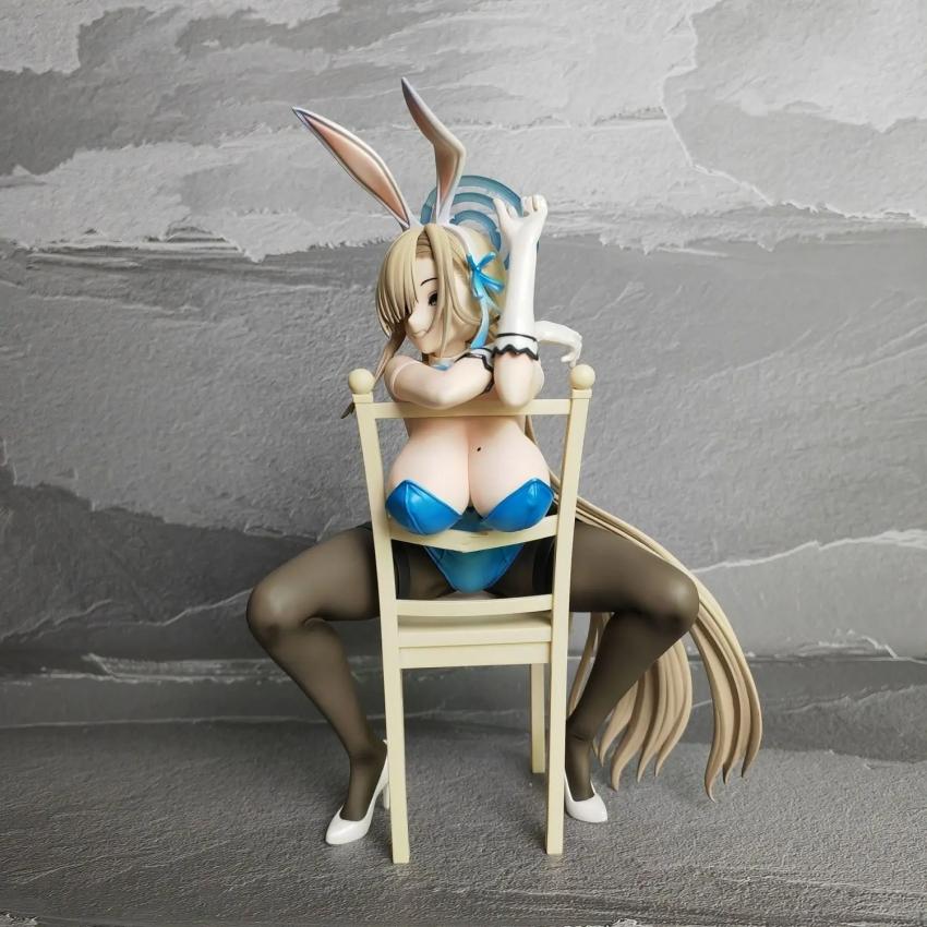 22CM Blue Archive Asuna Ichinosae with Chair bunny ver girl figure PVC Anime Action Toy Game Collectible Model Doll Gifts