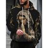 Kapüşonlu, sınır ötesi, büyük beden, 3D dijital baskılı, polar, modaya uygun ve günlük kış/sonbahar kapüşonlu sweatshirt